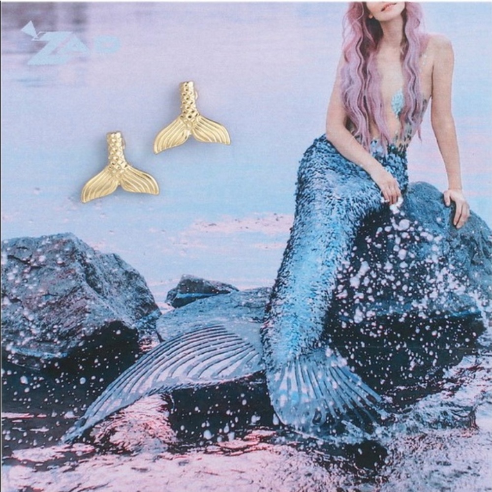 Mystical Mermaid Stud Earrings
